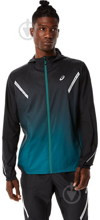 Вітрівка чоловіча демісезонна Asics LITE-SHOW JACKET 2011C111-001 р.M зелена - фото 1