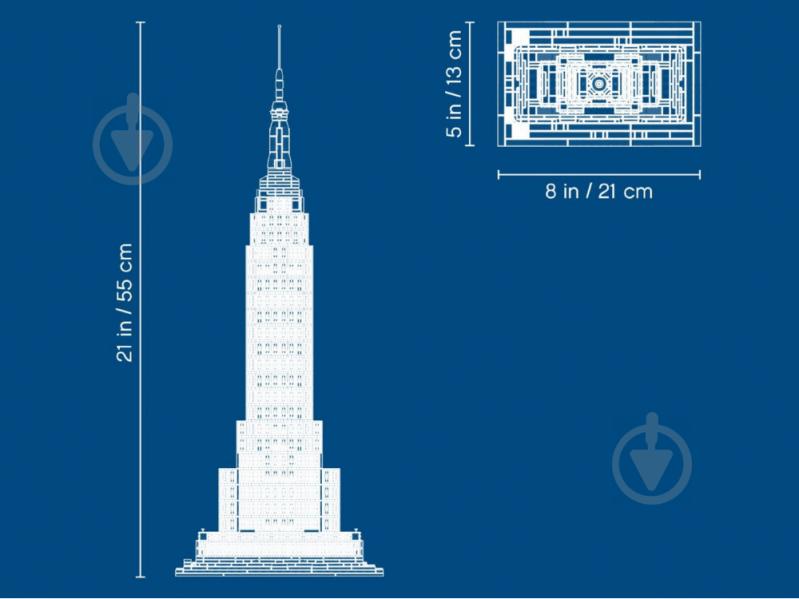 Конструктор LEGO Architecture Хмарочос Емпайр-Стейт-Білдінг 21046 - фото 10