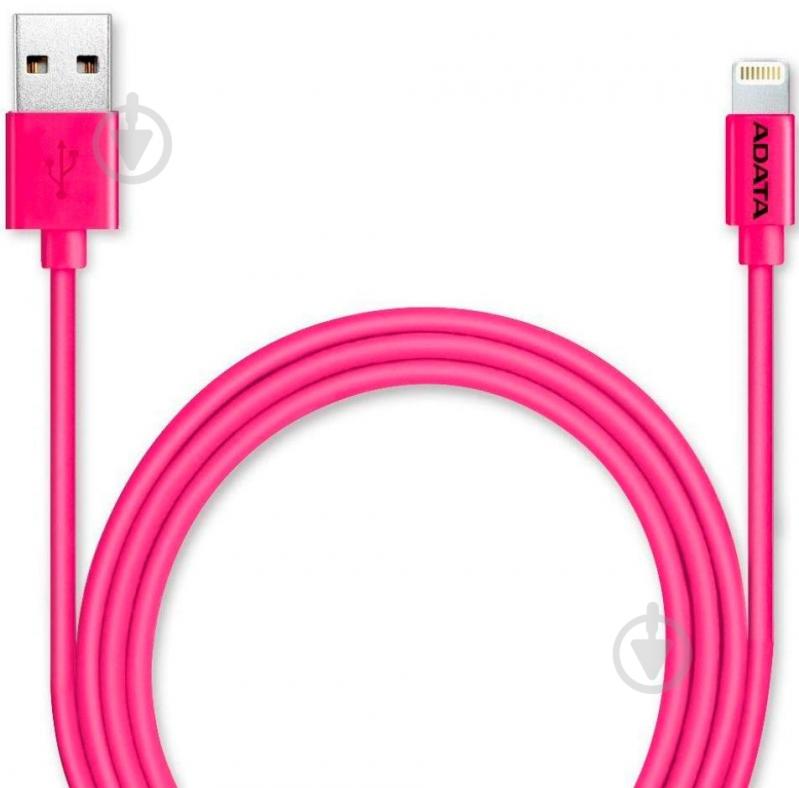 Дата-кабель ADATA Lightning – USB 1 м розовый (AMFIPL-100CM-CPK) - фото 1