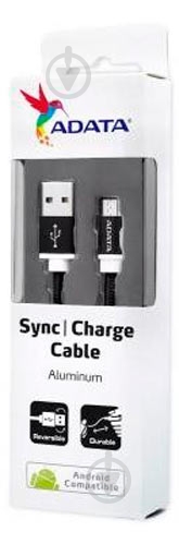 Дата-кабель ADATA USB – microUSB 1 м черный (AMUCAL-100CMK-CBK) - фото 4
