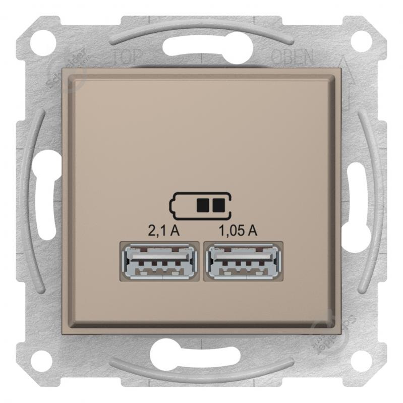 Розетка USB Schneider Electric Sedna титан SDN2710268 - фото 1