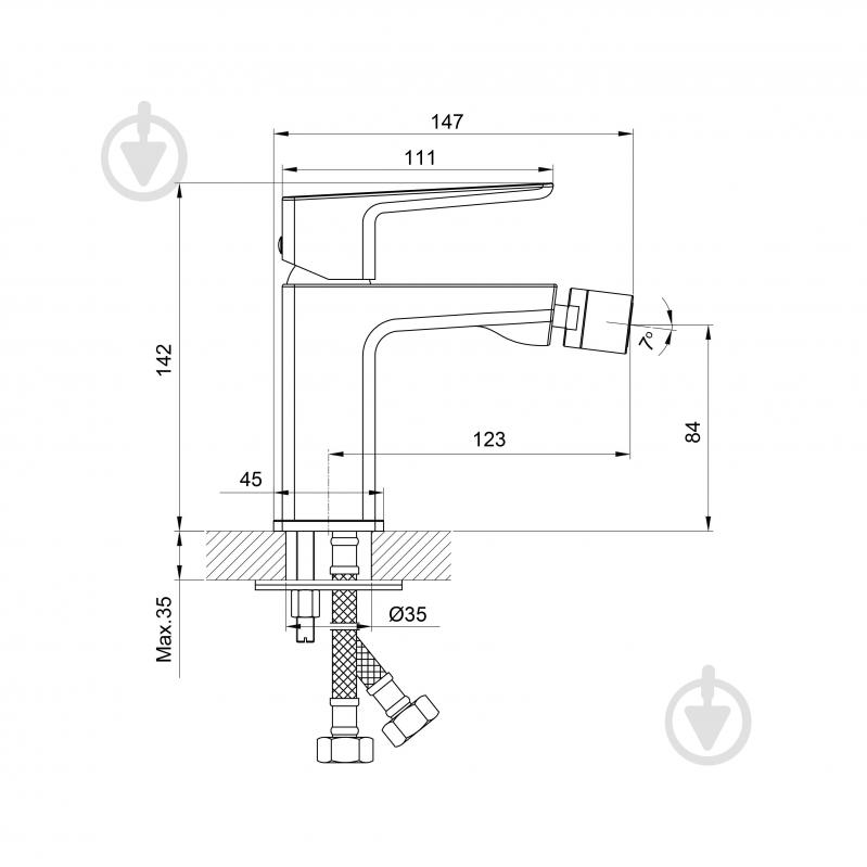Смеситель для биде Koller Pool Integro Pro (1144350305) - фото 2