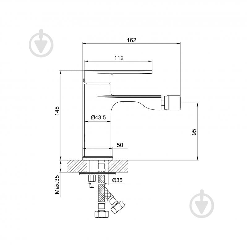 Смеситель для биде Koller Pool Line Pro (1138350305) - фото 2 Смеситель для биде Koller Pool Line Pro (1138350305) - фото 2