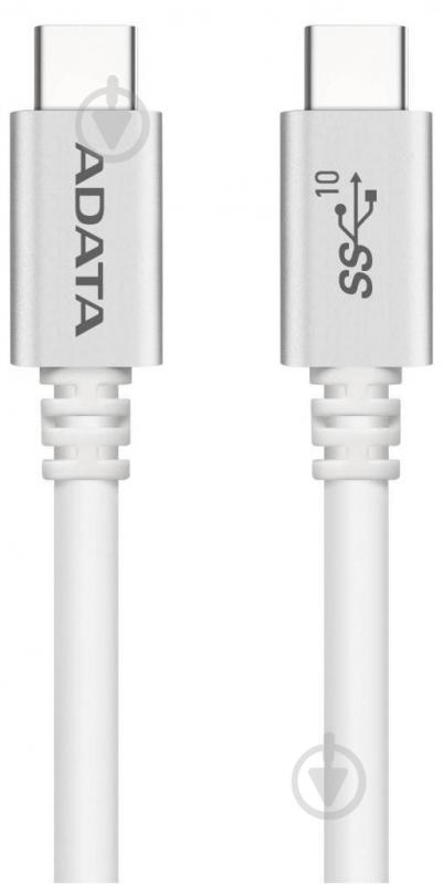 Дата-кабель ADATA USB C – USB C 3.1 1 м белый (ACC3AL-100CM-CSV) - фото 2 Дата-кабель ADATA USB C – USB C 3.1 1 м белый (ACC3AL-100CM-CSV) - фото 2