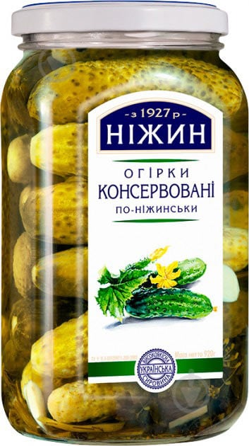 ОгурцыТМ Нежин консервированные по-нежински 920 мл - фото 1