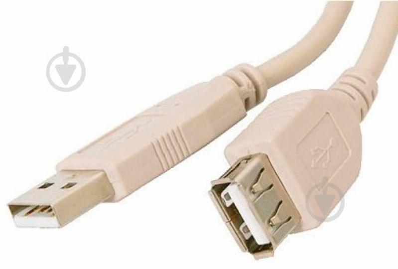 Дата-кабель Atcom USB 2.0 AM – AF 1,8 м білий (3789) - фото 1