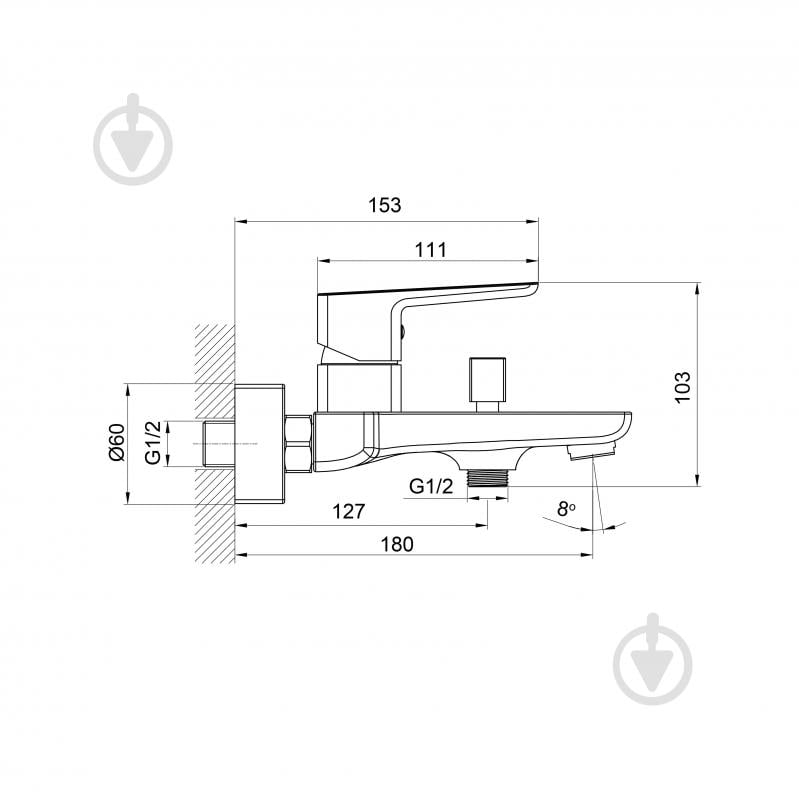 Смеситель для ванны Koller Pool Integro Pro (1144300305) - фото 2