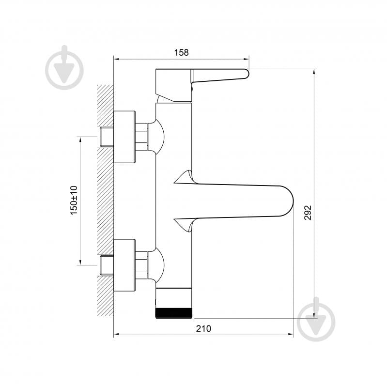 Смеситель для ванны Koller Pool Dakota, Black Matt (1105300605) - фото 2 Смеситель для ванны Koller Pool Dakota, Black Matt (1105300605) - фото 2