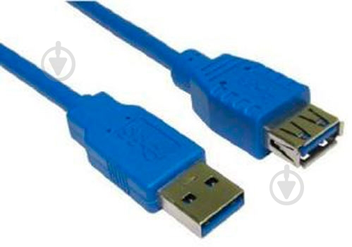 Дата-кабель Atcom USB 3.0 AM – AF 0,8 м голубой (11202) - фото 2