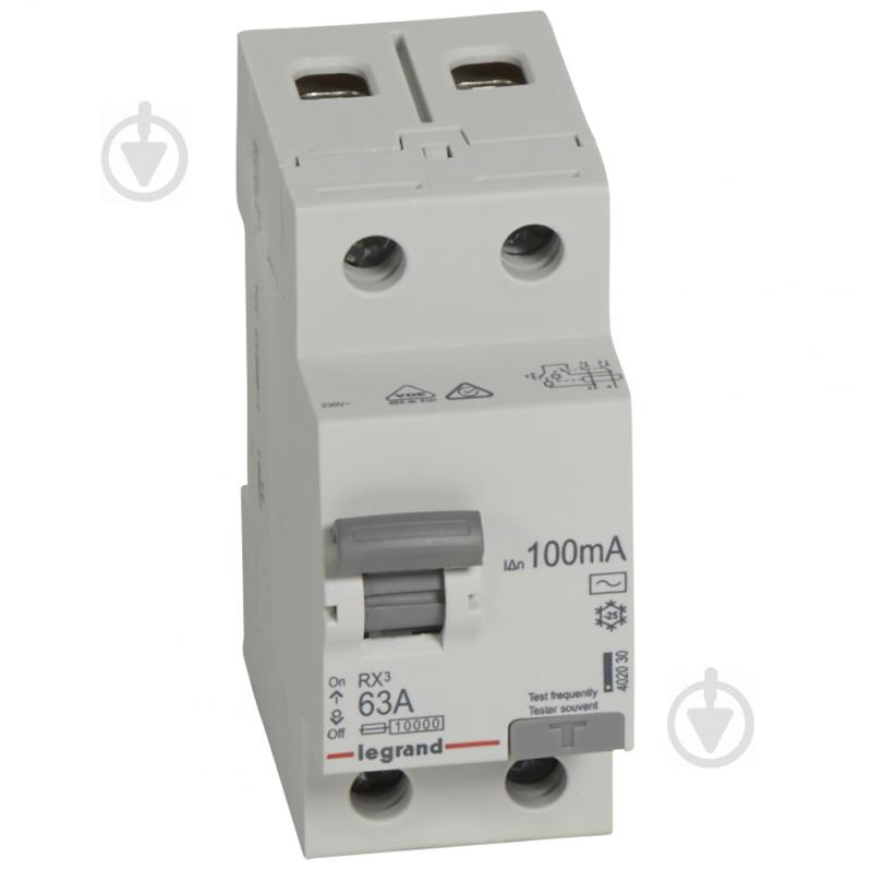 Устройство защитного отключения Legrand 100mA 63А 2Р AC 402030 - фото 1