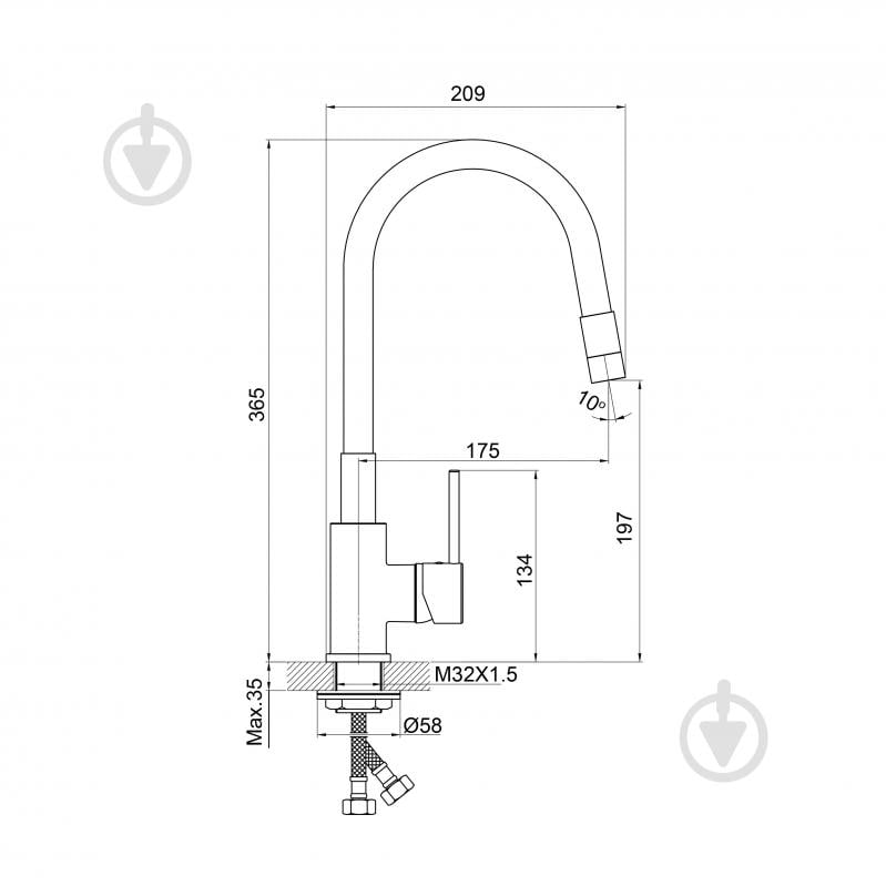 Змішувач для кухні Koller Pool Kitchen Light PRO, chrome-grey (1145441321) - фото 2 Змішувач для кухні Koller Pool Kitchen Light PRO, chrome-grey (1145441321) - фото 2