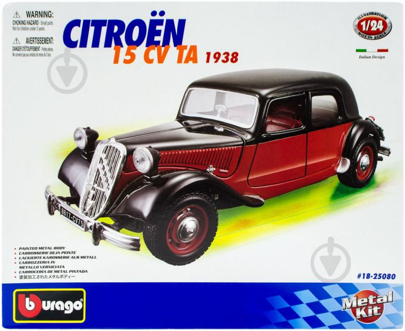 Автоконструктор Bburago 1:24 Citroen 15 CV TA 18-25080 - фото 3