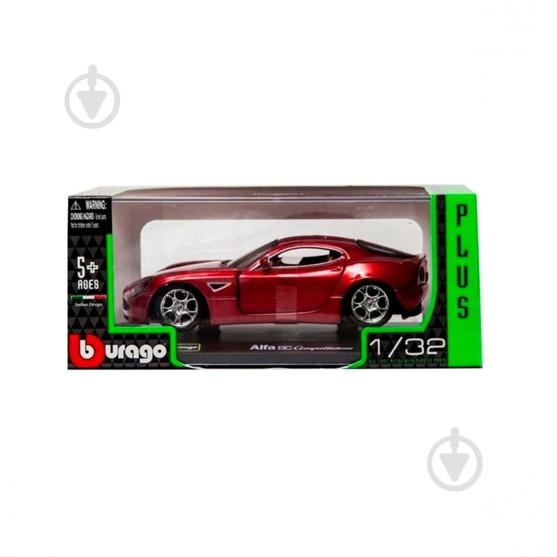 Автомодель Bburago 1:32 ALFA 8C COMPETIZIONE (2007) в асортименті 18-43004 - фото 2