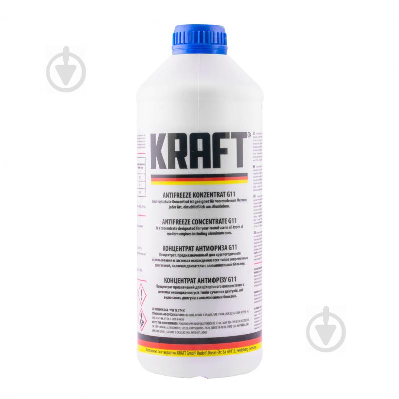 Антифриз Kraft KF101 G11 -35° 1,5 л синий - фото 1