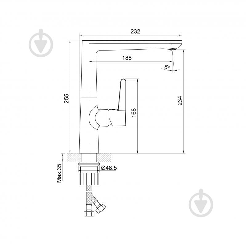 Смеситель для кухни Koller Pool Dakota Kitchen, Black Matt (1105310605) - фото 2