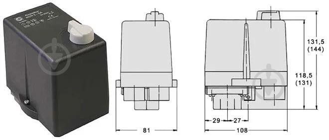 Прессостат Condor MDR3/11 (380В, 16А, 9-11 ваr) 136677 - фото 1