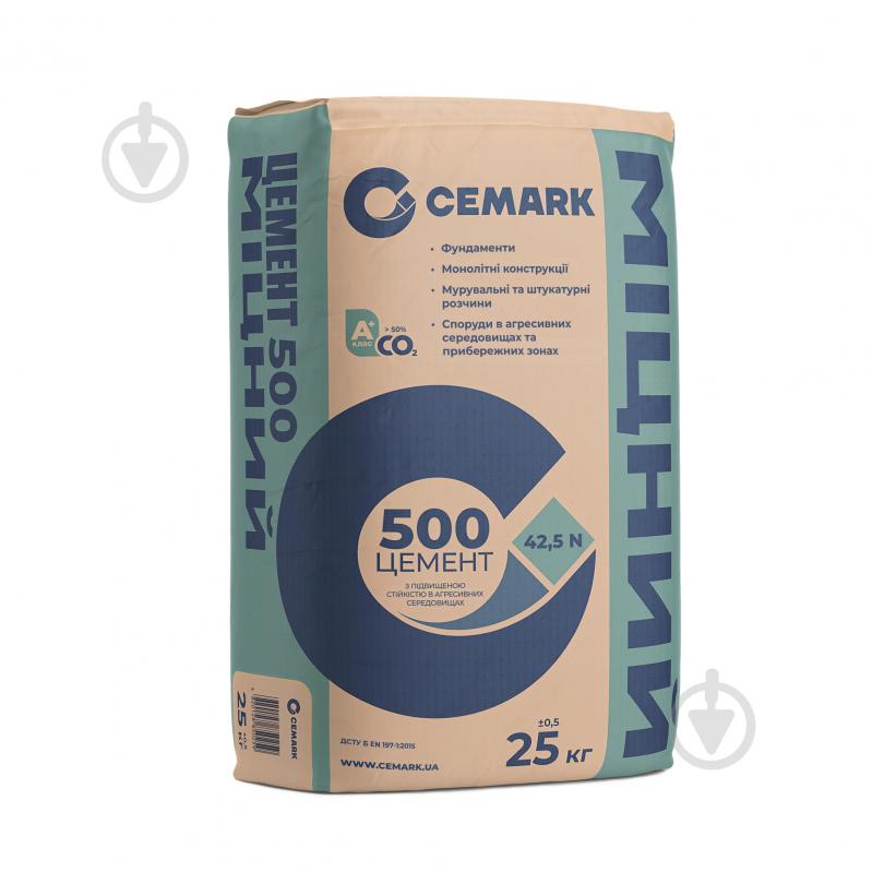 Цемент CEMARK «Міцний» ШПЦ ІІІ/А-500 25 кг (CEM IIІ/А 42,5 N) - фото 1 Цемент CEMARK «Міцний» ШПЦ ІІІ/А-500 25 кг (CEM IIІ/А 42,5 N) - фото 1