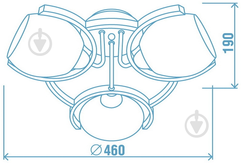 Люстра потолочная Victoria Lighting 3x40 Вт E14 орех Odeon/PL3 - фото 3