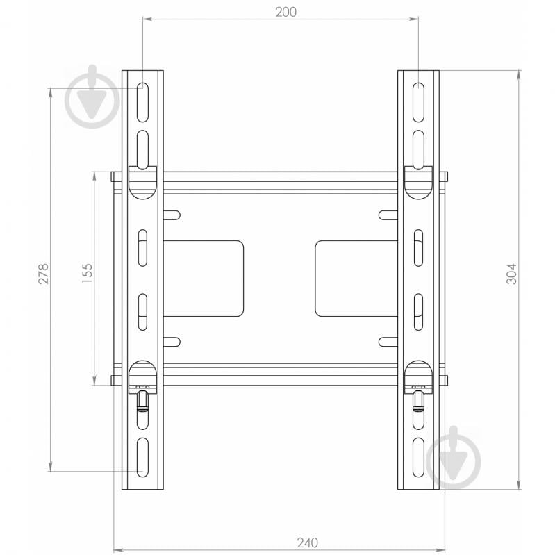 Крепление для телевизора HausMark H-2030 фиксированные 15"-43" черный - фото 6