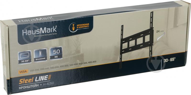 Кріплення для телевізора HausMark H-4050 фіксовані 30"-65" чорний - фото 9