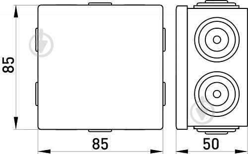 Коробка розподільча E.NEXT e.db.pro.85.85.50u ПВХ p016102 - фото 2