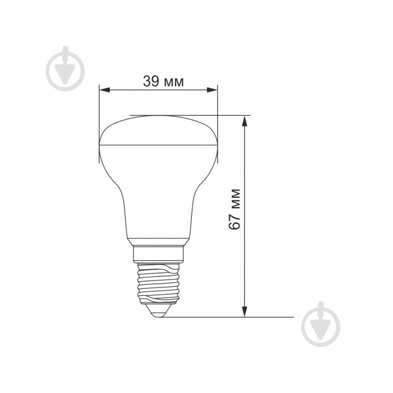 Лампа світлодіодна Videx 4 Вт R39 матова E14 220 В 4100 К 23492 - фото 3
