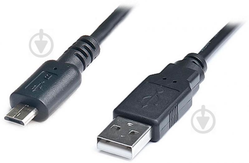 Дата-кабель Real-el USB – microUSB 2 м чорний (EL123500025) - фото 1