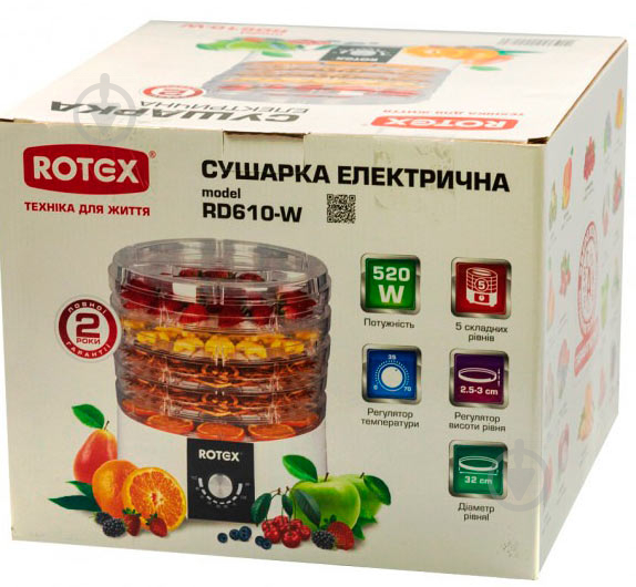 Сушилка для овощей и фруктов Rotex RD610-W - фото 4