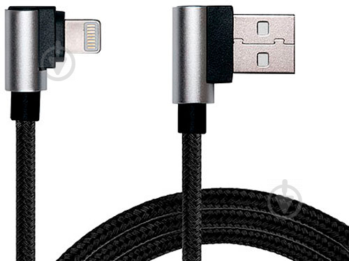 Дата-кабель Real-el Lightning – USB 1 м чорний (EL123500034) - фото 2