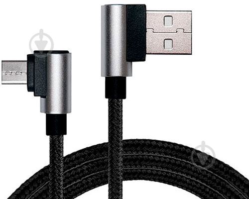 Дата-кабель Real-el USB – microUSB 1 м чорний (EL123500031) - фото 1