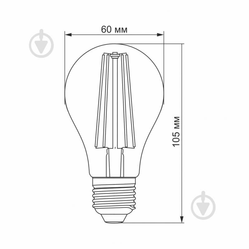 Лампа світлодіодна для рослин Videx FIL 8 Вт A60 матова E27 220 В 1200 К 25883 - фото 3
