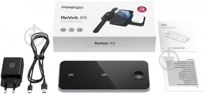 Беспроводное зарядное устройство Prestigio ReVolt A5 Space Gray PCS105A_SG - фото 11