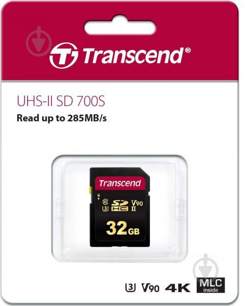 Карта памяти Transcend SDHC 32 ГБ UHS-II Class 3 (U3) (TS32GSDC700S) 4K - фото 2