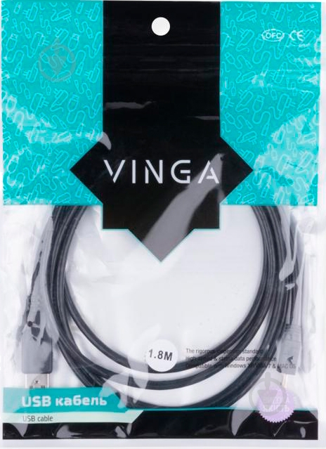 Дата-кабель Vinga USB 2.0 AM – micro 5P 1 м черный (USBAMmicro01-1.0) - фото 4