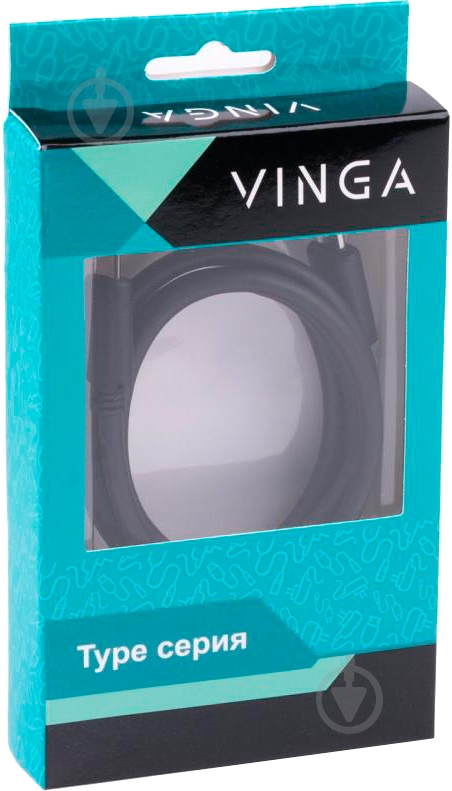 Дата-кабель Vinga USB Type-C – USB 3.1 1 м черный (USBCMCM01-1.0) - фото 4