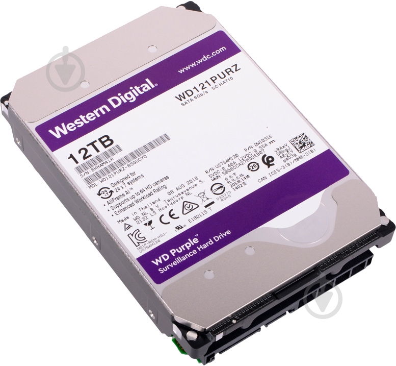 ᐉ Жесткий диск Western Digital Purple Surveillance 12 ТБ 3,5" SATA III ...