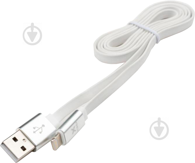 Дата-кабель Vinga USB 2.0 AM – Lightning 1 м (VRC101WHI) flat white - фото 1