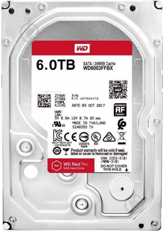 Жорсткий диск Western Digital Red Pro NAS 8 ТБ 3,5" SATA III (WD8003FFBX) - фото 1