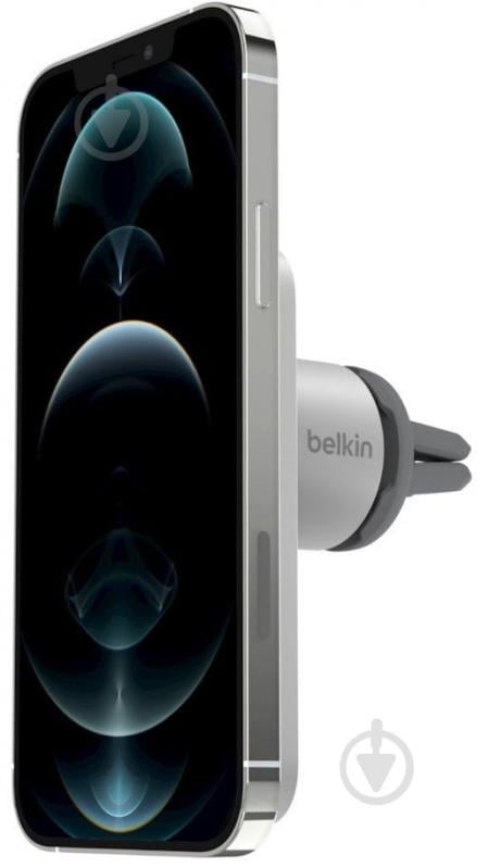 Автодержатель Car Vent Mount PRO MagSafe для iPhone 12 Belkin WIC002BTGR серебро - фото 7