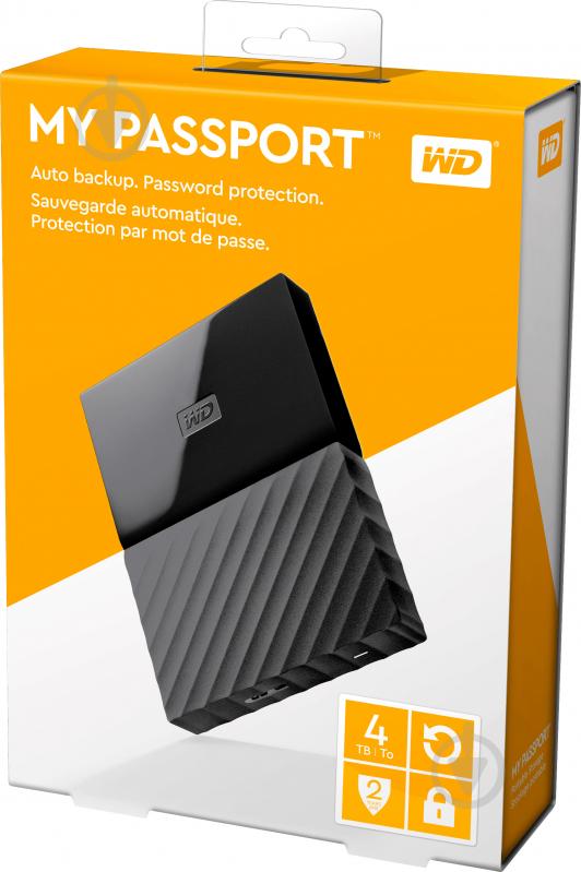 Жорсткий диск Western Digital My Passport Black 4 ТБ 2,5" USB 3.0 (WDBYFT0040BBK-WESN) - фото 11