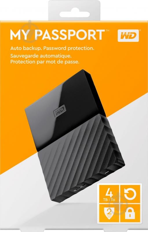 Жорсткий диск Western Digital My Passport Black 4 ТБ 2,5" USB 3.0 (WDBYFT0040BBK-WESN) - фото 12