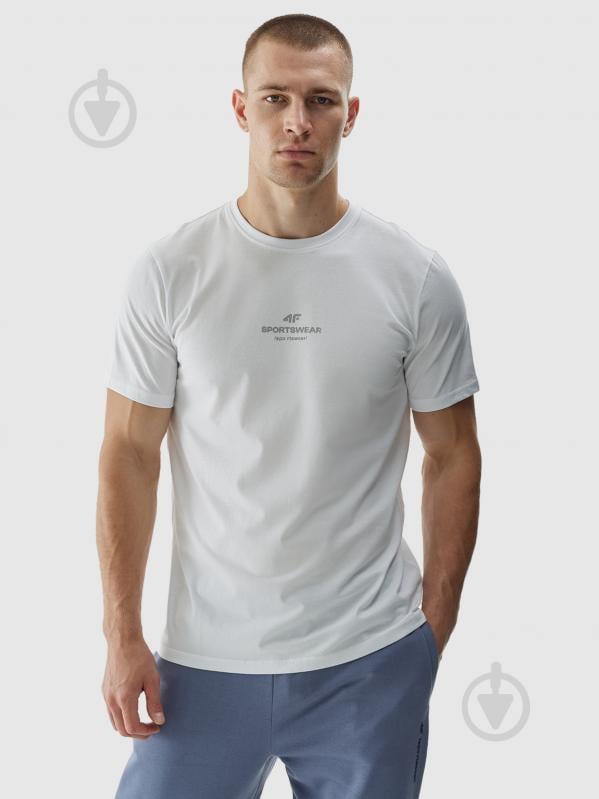 Футболка 4F TSHIRT M1585 4FWAW24TTSHM1585-10S р.L білий - фото 1