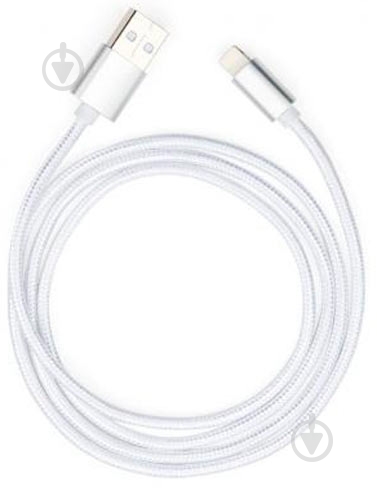 Дата-кабель Vinga USB 2.0 AM – Lightning 1 м серебристый (VCPDCLNB1S) - фото 1