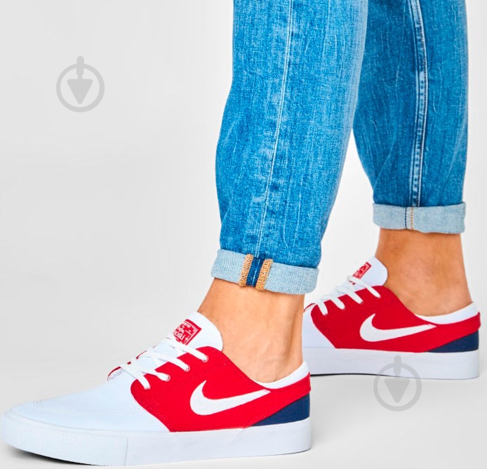 Кросівки чоловічі демісезонні Nike SB ZOOJANOSKI CNVS RM AR7718-105 р.42,5 білі - фото 6