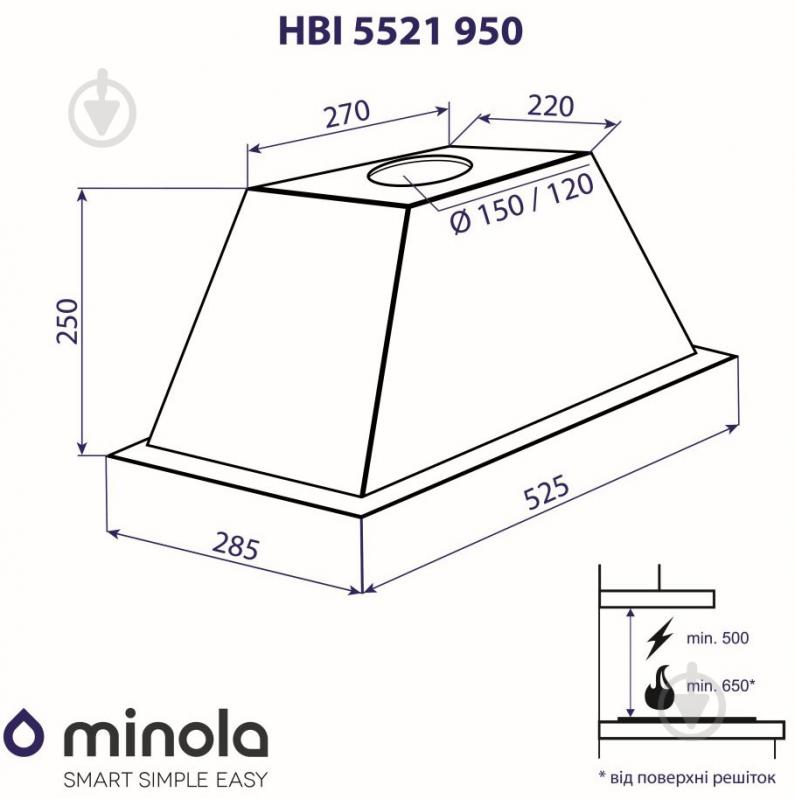 Вытяжка Minola HBI 5521 I 950 - фото 12