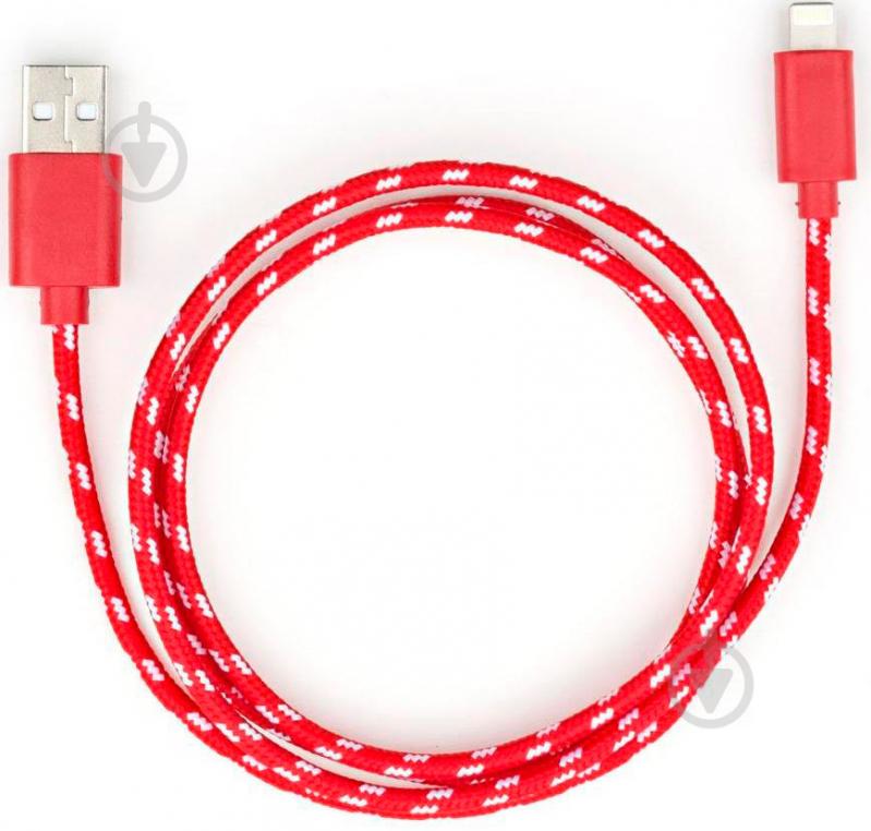 Дата-кабель Vinga USB 2.0 AM – Lightning 1 м красный (VCPDCLNB31R) - фото 1