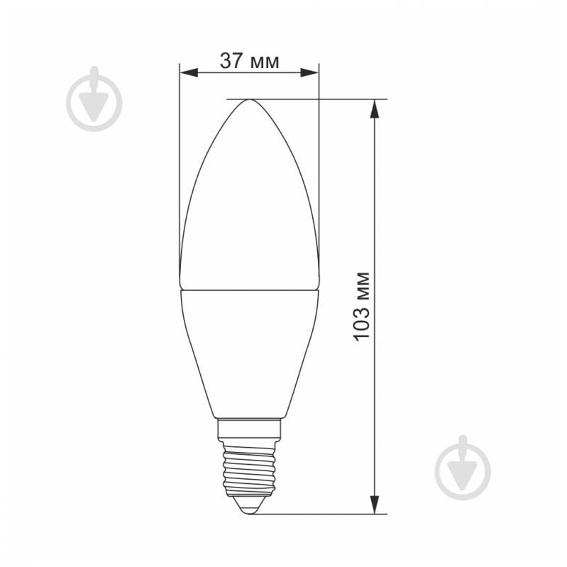 Лампа світлодіодна Videx 7 Вт C37 матова E14 220 В 3000 К 24954 - фото 3