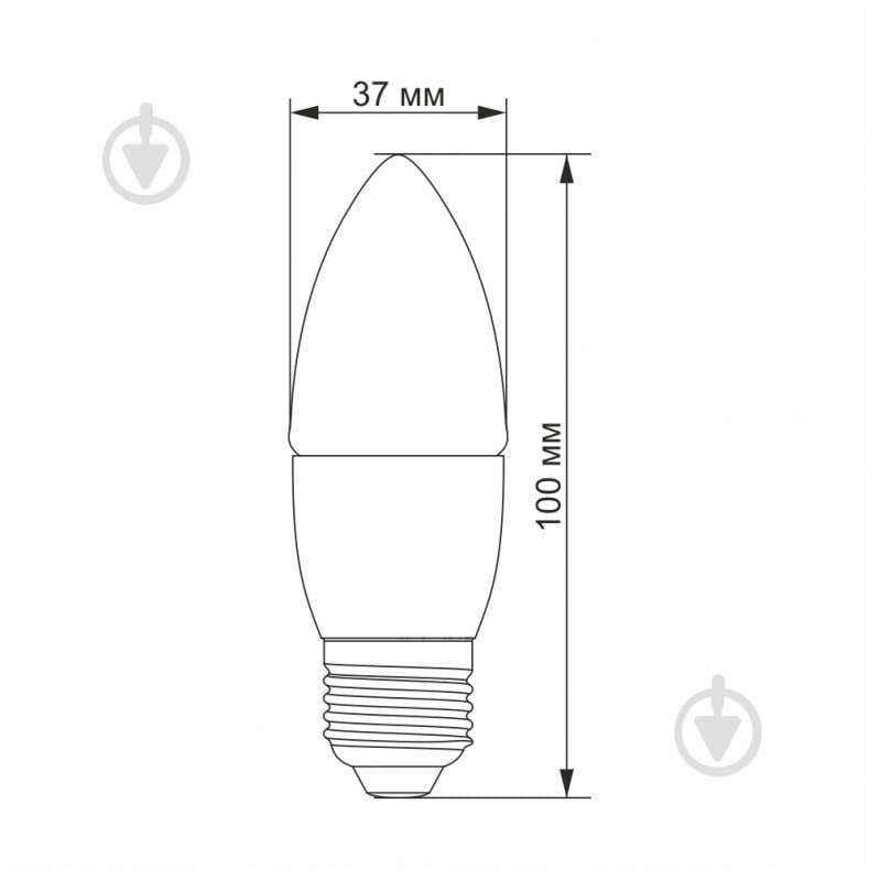 Лампа светодиодная Videx 7 Вт C37 матовая E27 220 В 3000 К 24956 - фото 3