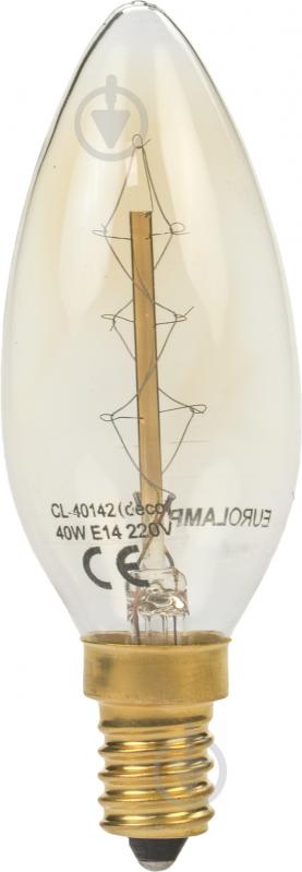 Лампа накаливания Eurolamp ArtDeco Dimmable C37 40 Вт E14 2700 К 220 В прозрачная CL-40142(deco) - фото 1