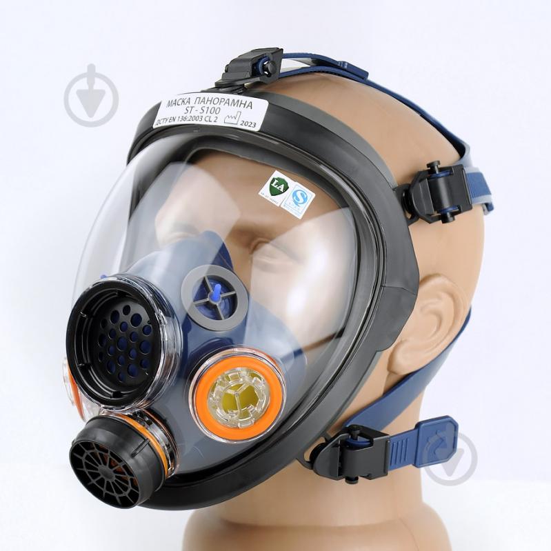 Противогаз Мікрон панорамный ST-S100-1 (байноет)* - фото 2